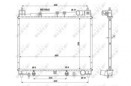Радіатор NRF 53212 (фото 1)