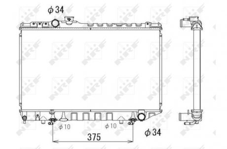 Радиатор, охлаждение двигателя NRF 53334 (фото 1)