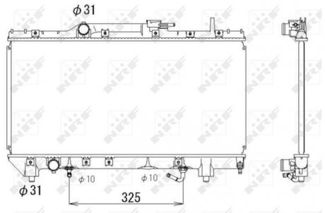 Радиатор, охлаждение двигателя NRF 53336