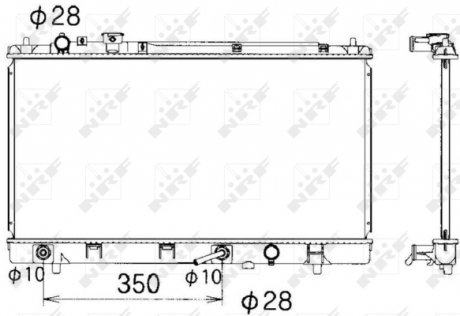 Радіатор, охолодження двигуна NRF 53340