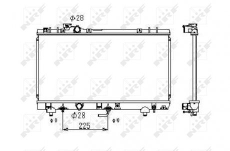 Радиатор, охлаждение двигателя NRF 53349 (фото 1)