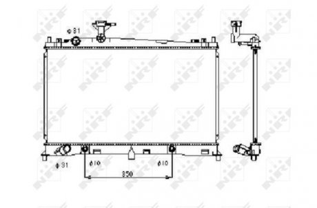 Радиатор, охлаждение двигателя NRF 53410