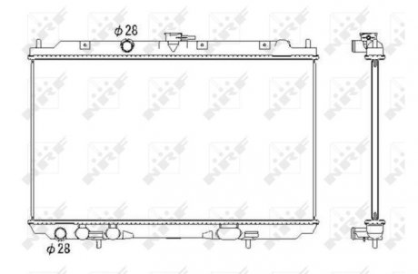 Радиатор, охлаждение двигателя NRF 53435