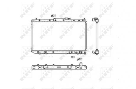 Радіатор, охолодження двигуна NRF 53446 (фото 1)