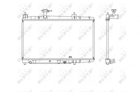 Радиатор, охлаждение двигателя NRF 53448
