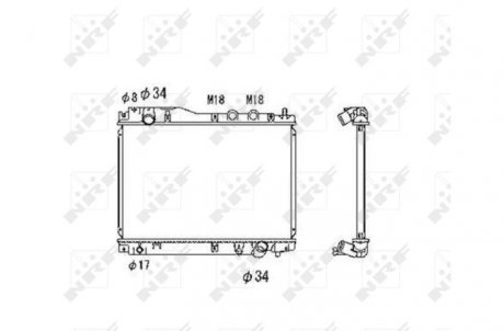 Радіатор, охолодження двигуна NRF 53461 (фото 1)
