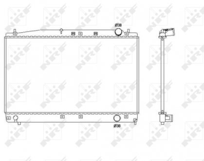 Радиатор, охлаждение двигателя NRF 53466 (фото 1)