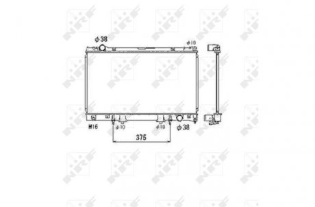 Радиатор, охлаждение двигателя NRF 53468
