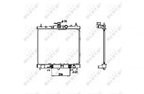 Радиатор, охлаждение двигателя NRF 53477