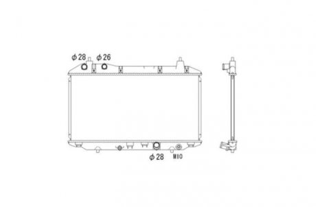 Радиатор, охлаждение двигателя NRF 53529