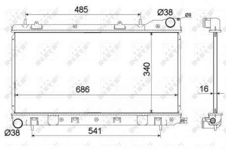 Радіатор, охолодження двигуна NRF 53595