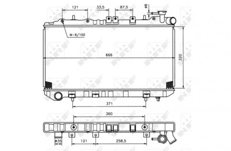 Радиатор, охлаждение двигателя NRF 536864