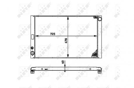 Радиатор, охлаждение двигателя NRF 53716