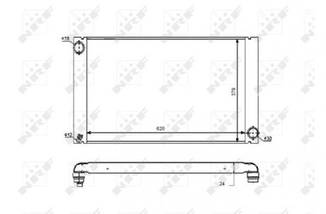 Радиатор, охлаждение двигателя NRF 53726