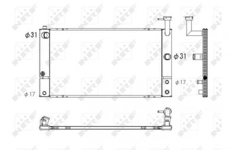 Радіатор, охолодження двигуна NRF 53747