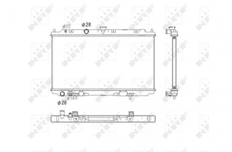Радиатор, охлаждение двигателя NRF 53760