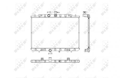 Радіатор, охолодження двигуна NRF 53762