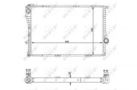 Радиатор, охлаждение двигателя NRF 55322