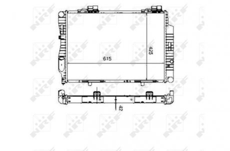 Радіатор, охолодження двигуна NRF 55333