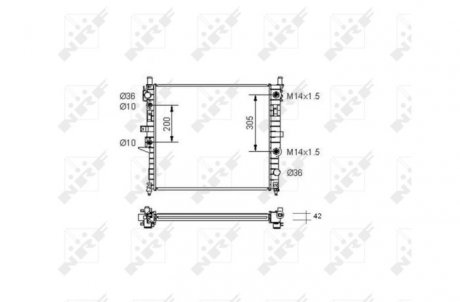 Радиатор, охлаждение двигателя NRF 55336