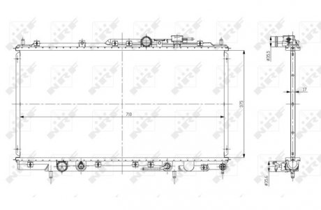 Радіатор охолоджування NRF 56078 (фото 1)