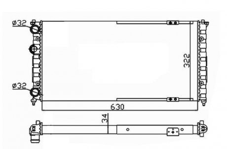 Радіатор, охолодження двигуна NRF 58135