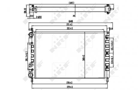 Радиатор, охлаждение двигателя NRF 58219