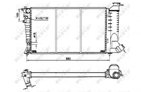 Радиатор, охлаждение двигателя NRF 58233