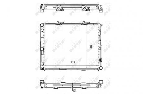 Радиатор, охлаждение двигателя NRF 58253