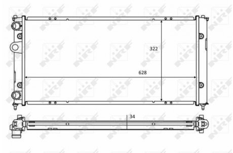 Радиатор, охлаждение двигателя NRF 58386