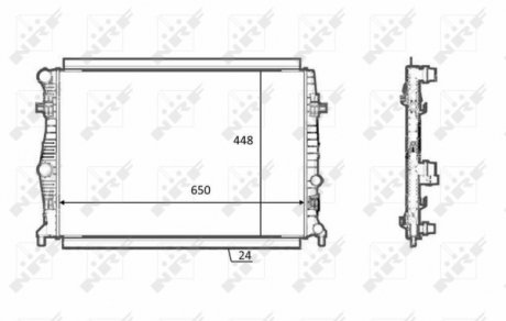 Радіатор, охолодження двигуна NRF 58398