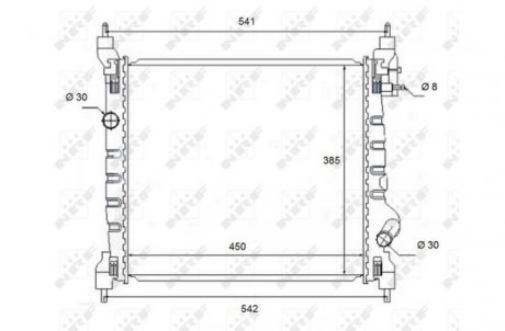 Радіатор NRF 58454 (фото 1)