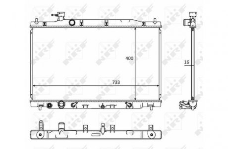Радиатор, охлаждение двигателя NRF 58469