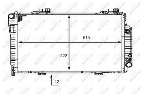 Радиатор, охлаждение двигателя NRF 58483