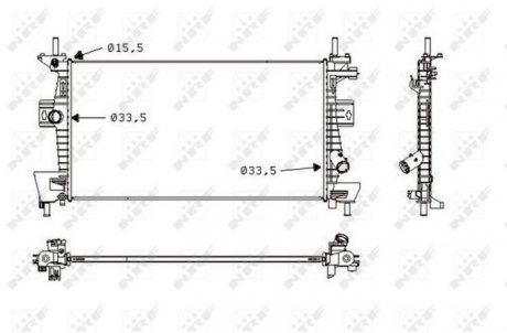 Радіатор, охолодження двигуна NRF 58487