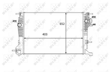 Радіатор, охолодження двигуна NRF 58488