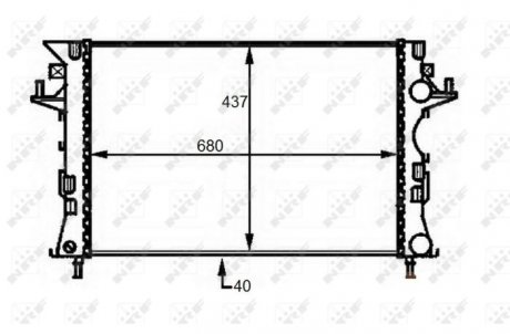 Радиатор, охлаждение двигателя NRF 58490