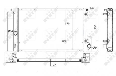 Радіатор двигуна NRF 59115