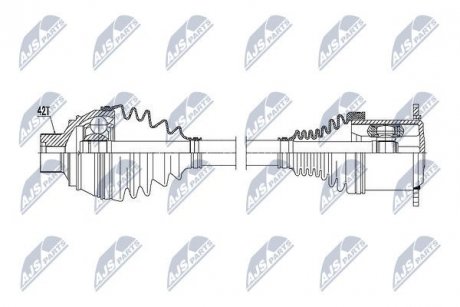 ПІВВІСЬ | AUDI A4 07-, A5 07- /ПЕРЕД,Л/П/ NTY NPWAU011