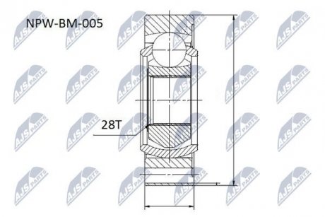 ШРКШ карданного валу BMW E39, E38 94-03 NTY NPW-BM-005