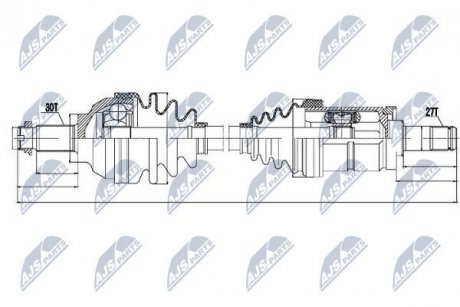 ПІВВІСЬ | BMW 3 E46 325XI-330XD 4WD 09.00-02.05 /ЛІВ/ NTY NPWBM019