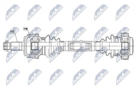 ПІВВІСЬ | BMW 3 E90/E91/E92 316I/318I/320I/323I 05-12, 1 E81/E82/E87/E88 116I/118I/118D/120I 03-11 /ПРАВ,ЗАД,MTM/ NTY NPWBM035