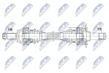 ПІВВІСЬ | BMW 5GT 09-, 6 10-, 7 08- /ЗАД, ЛІВ, ATM/ NTY NPWBM042