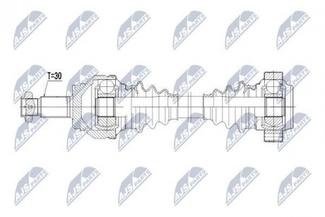 ПІВВІСЬ | BMW 123D 07-, 3 E90 325D/330D/330XD/335D 06-, 5 E6# 05-10, 6 E6#, 7 E6# 01- /ПРАВ,ЗАД/ NTY NPWBM043