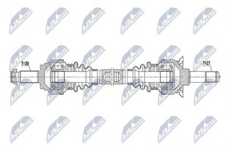 ПІВВІСЬ | BMW 535GT 10-, 740I 10-, 640I 10- /ЗАД,ПРАВ/ NTY NPWBM087