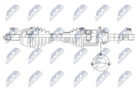 ПІВВІСЬ | JEEP COMPASS 1.4T 17- /ПЕРЕД,ПРАВ,ATM/ NTY NPWCH040