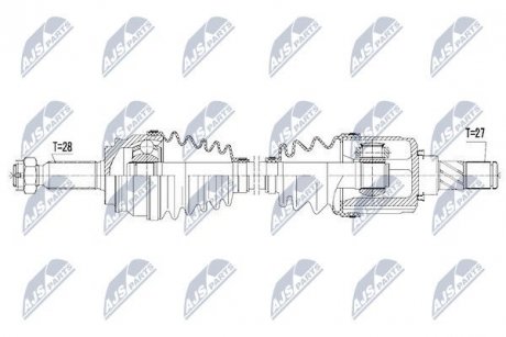 ПІВВІСЬ | JEEP COMPASS/PATRIOT 2.0/2.4 4WD 08- /ATM,ПЕРЕД,ЛІВ/ NTY NPWCH046