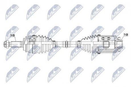 ПІВВІСЬ | JEEP COMPASS 2WD 2.4 14- /ATM,ПРАВ/ NTY NPWCH056