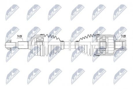 ПІВВІСЬ | JEEP GRAND CHEROKEE III 05-10, COMMANDER 05-11 /ПРАВ,ATM/ NTY NPWCH066