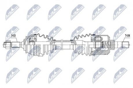 ПІВВІСЬ | CITROEN C-ELYSEE 1.6HDI 92KM 12-, PEUGEOT 301 1.6HDI 92KM 12- /ЛІВ/ NTY NPWCT055